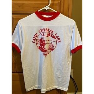 Camp Crystal Lake T Shirt Jason Voorhees T Shirt Augusta Sportswear Size Med